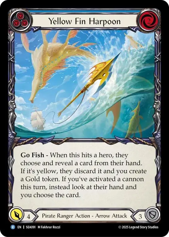 Yellow Fin Harpoon [Sea091] (High Seas)  Rainbow Foil 1