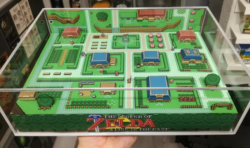 Zelda A Link To The Past Kakariko Mega Cube Diorama 1