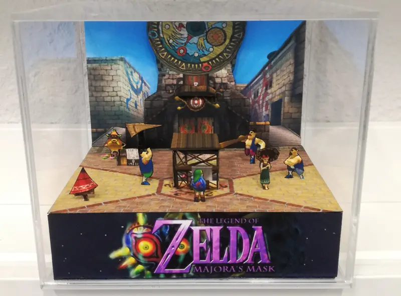 Zelda Majoras Mask Clock Town Cubic Diorama 1