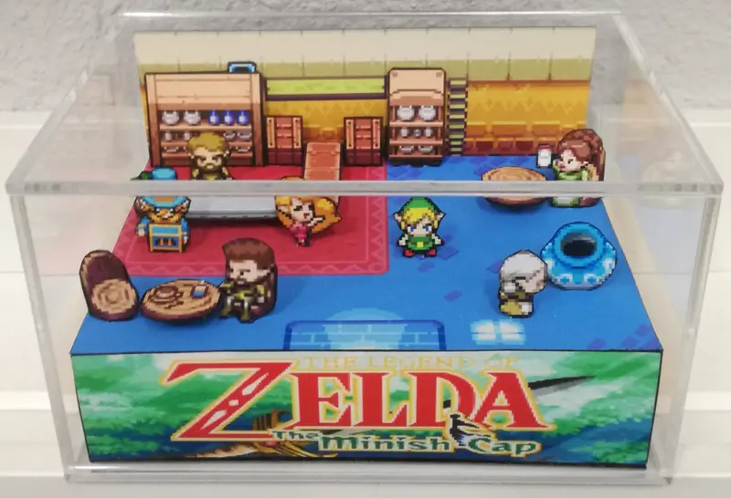 Zelda Minish Cap Cafe Flat Cubic Diorama 1
