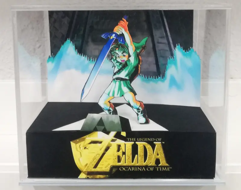 Zelda Ocarina Of Time Master Sword Cubic Diorama 1