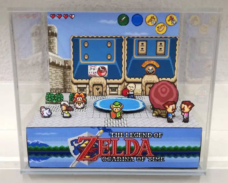 Zelda Ocarina Of Time Snes Cubic Diorama 1