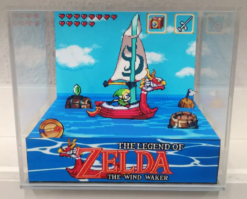 Zelda Wind Waker Snes Cubic Diorama 1