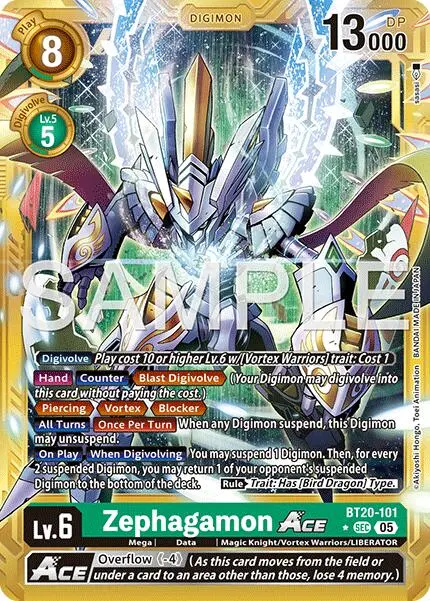 Zephagamon Ace [Bt20-101] (Alternate Art) [Advanced Booster Digimon Generation] 1