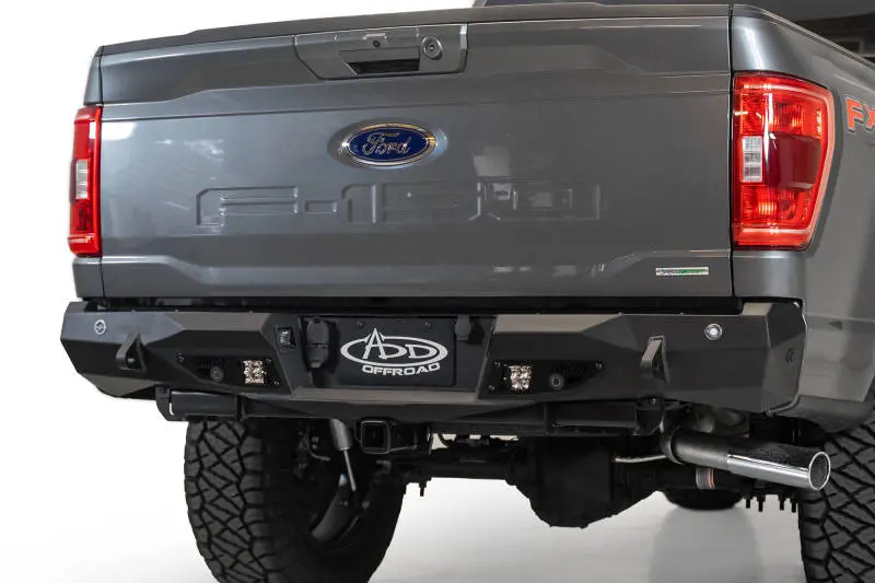 Addictive Desert Designs Stealth Fighter Rear Bumper For 2021 Ford F-150 – Includes Backup Sensor Integration 1