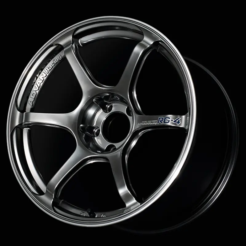 Advan Rg-4 Racing Wheel – 17X7.5, +48 Offset, 5X114.3, 73Mm Bore, Hyper Black With Ring Finish 1