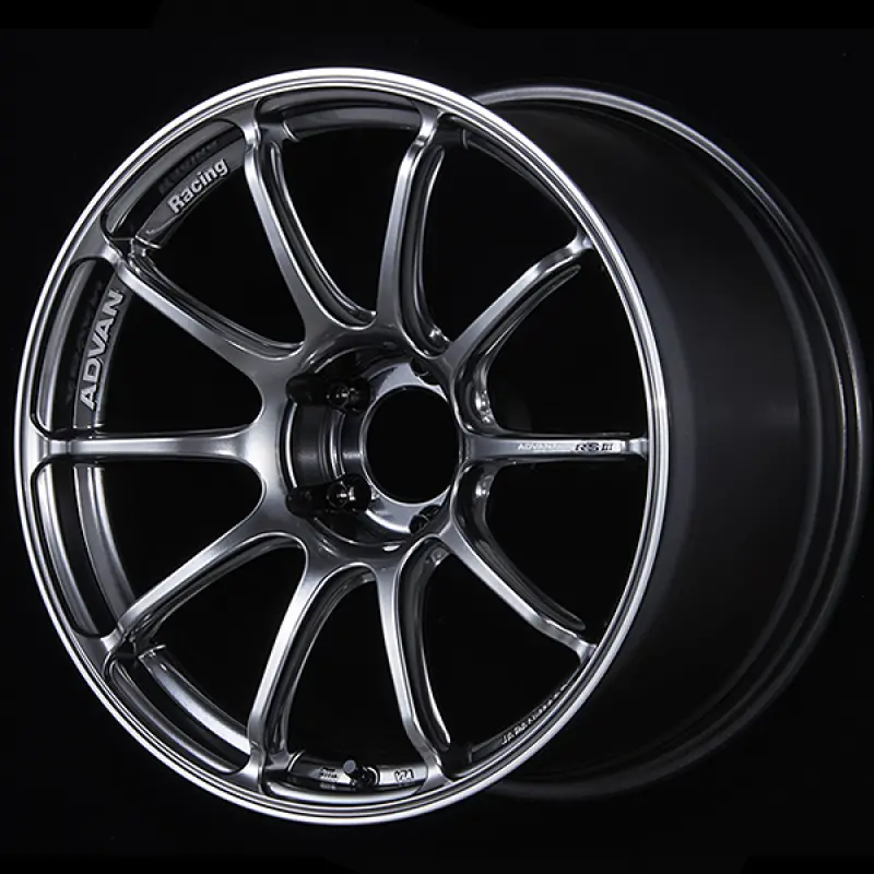 Advan Rsiii Racing Wheel – 19X8.0 Inches, 47Mm Offset, 5X100 Pcd, 63Mm Bore, Hyper Black Finish With Ring 1