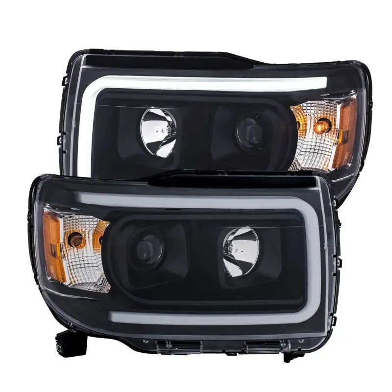 Anzo Black Projector Headlights With Amber Accent — Compatible With 2015+ Gmc Canyon 1