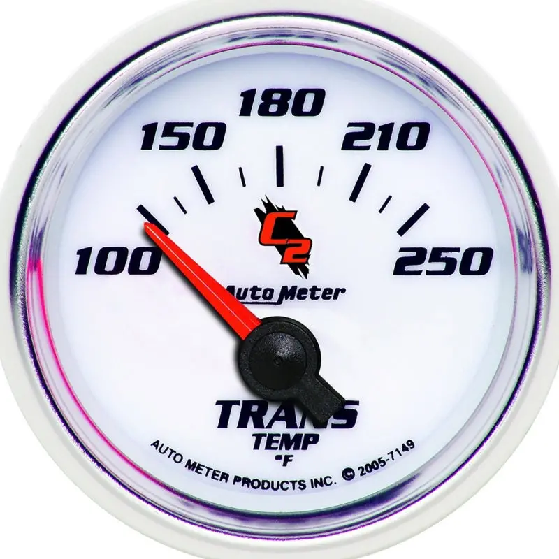 Autometer C2 Electronic Transmission Temperature Gauge – 52Mm, 100–250°F Range 1