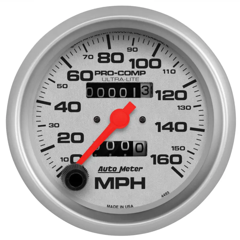 Autometer Ultra-Lite Mechanical Speedometer – 3-3/8-Inch Dial, 160 Mph Range, In-Dash Mounting 1
