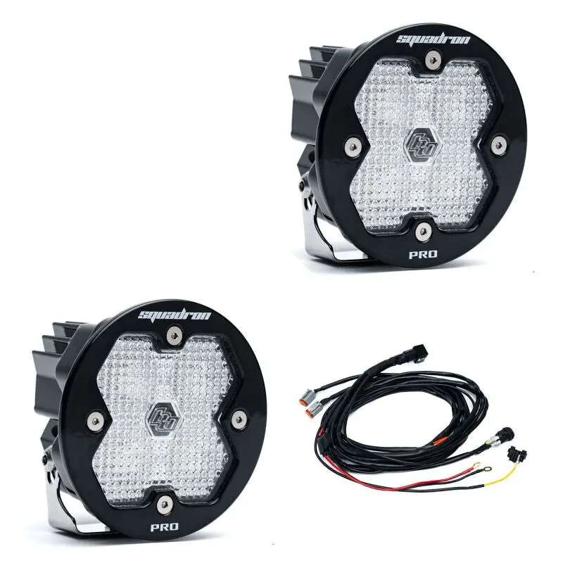 Baja Designs Squadron-R 2.0 Pro Led Work Light Pair – Dual-Function Scene/Spot Beam 1