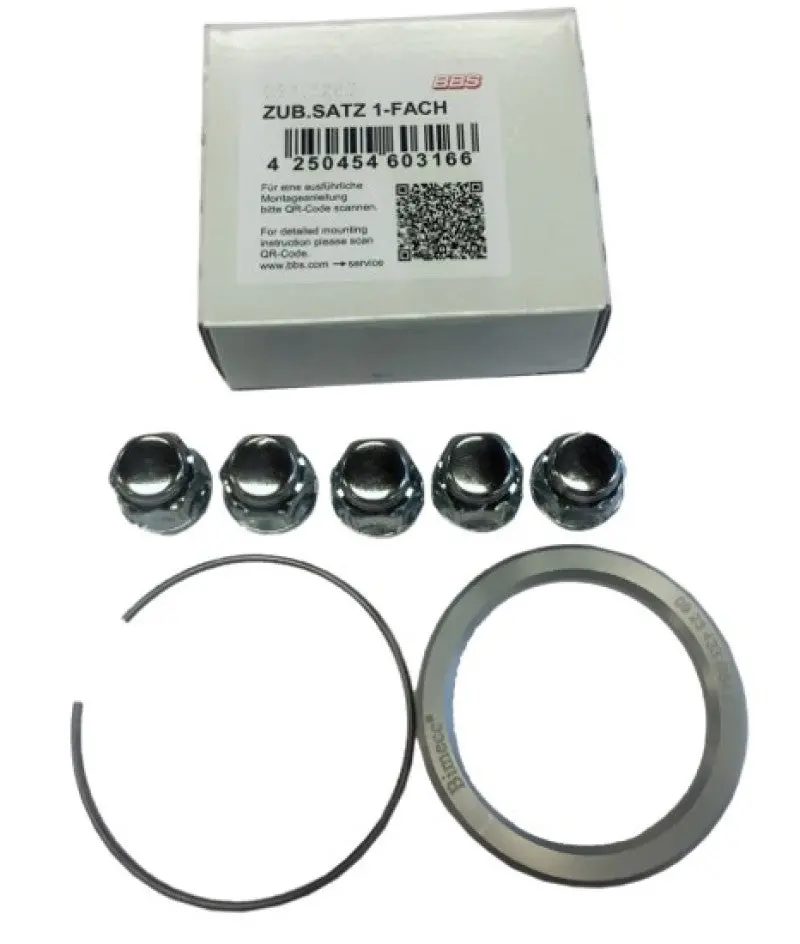Bbs Pfs Wheel Fitment Kit For Kia And Daewoo – Includes 70Mm Od / 56Mm Id Spacer Ring, 70Mm Retaining Clip, And Lug Nuts 1