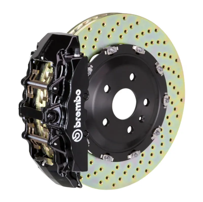 Brembo 06-13 S350 Front Gt Bbk 8 Piston Cast 380X34 2Pc Rotor Drilled-Black 1