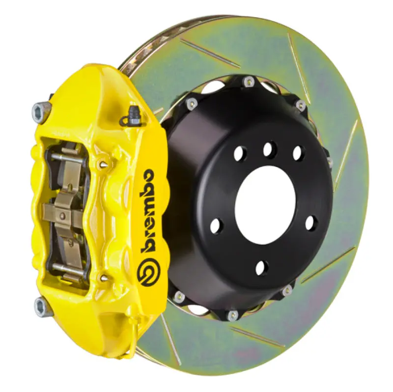 Brembo 10-15 Camaro Ss/V6 Camaro Zl1 Rr Gt Bbk 4 Pist Cast 380X28 2Pc Rotor Slotted Type1-Yellow 1