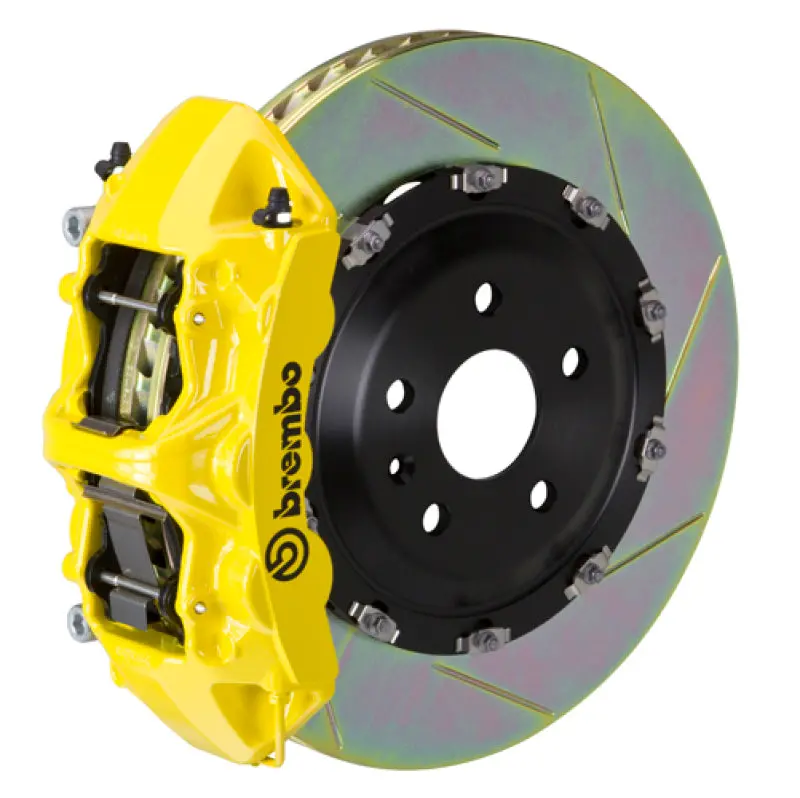 Brembo Gt Big Brake Kit For 2012–2013 Audi Tt Rs – Front, 6-Piston Calipers, 380X34Mm Two-Piece Slotted Rotors, Yellow Finish 1