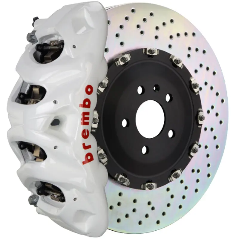Brembo Gt Big Brake Kit For 2019+ Rolls-Royce Cullinan – Front, 8-Piston Calipers, 412×38Mm Drilled 2-Piece Rotors (White Finish) 1