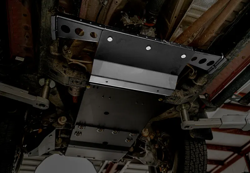 Cali Raised Transfer Case Skid Plate For 2016–2023 Toyota Tacoma – Steel, Raw Finish, Auto-Transmission Compatible 1