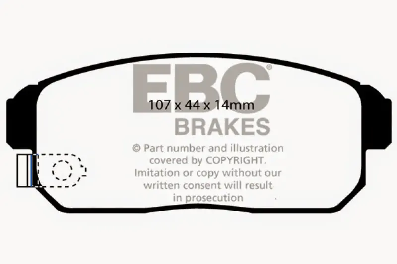 Ebc Bluestuff Rear Brake Pads For 2003–2012 Mazda Rx-8 (1.3L Rotary, Standard Suspension) 1