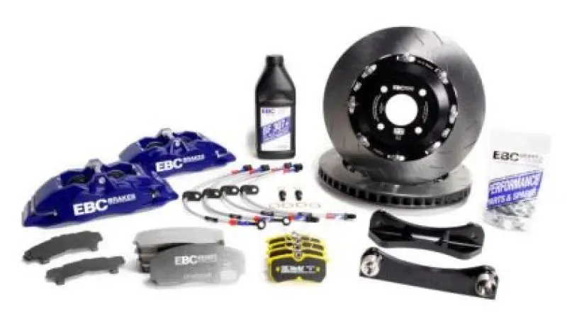 Ebc Racing Big Brake Kit – Blue Apollo-4 Calipers & 355Mm Rotors For 2005–2010 Mustang Gt 1