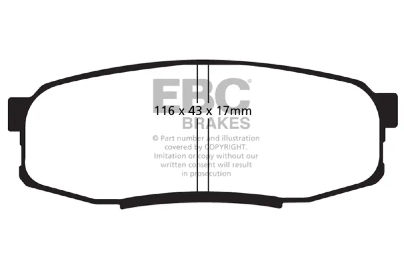 Ebc Ultimax2 Rear Brake Pads For 2008–2016 Lexus Lx570 (5.7L) 1