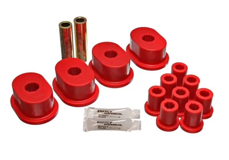 Energy Suspension Red Polyurethane Rear Leaf Spring Bushing Kit For 1973–1979 B-Body Mopar Vehicles (Charger, Coronet, Satellite, Gtx) 1