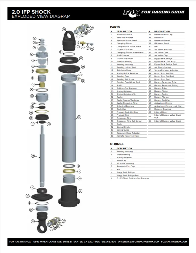 Fox Chrome Steel Solid Shock Post – 0.620" Od × 16.500" Tlg, 1.400" Length 1