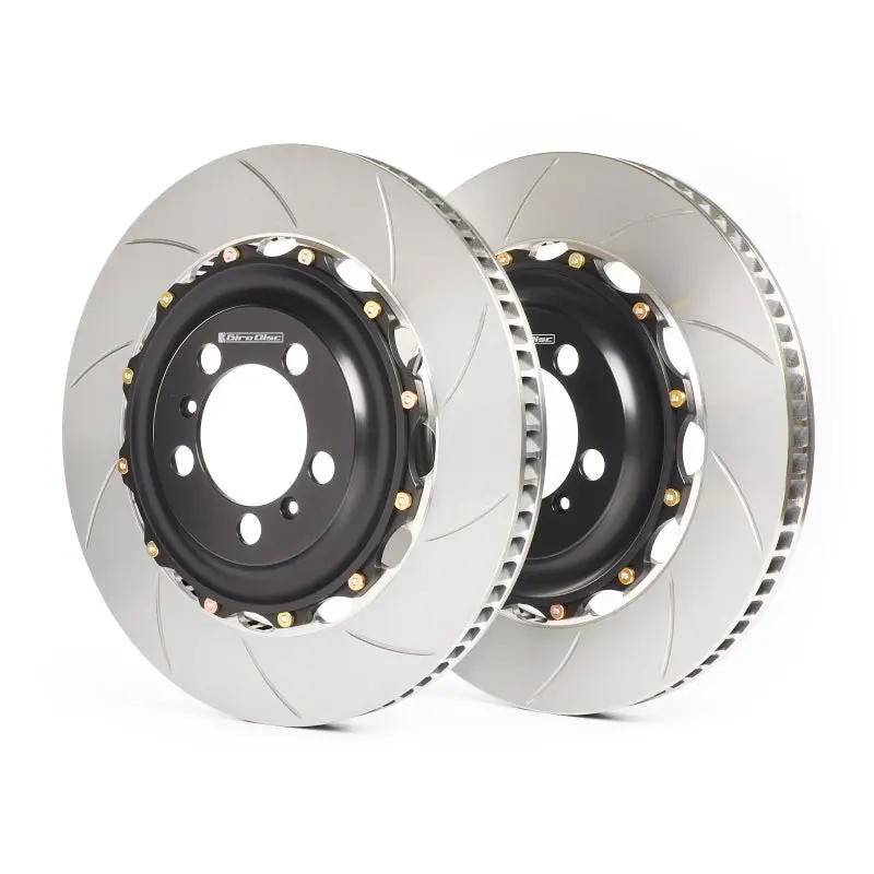 Girodisc Slotted Front Brake Rotors For 2002–2004 Audi Rs6 (C5) – 380Mm Diameter With Included Spacers 1