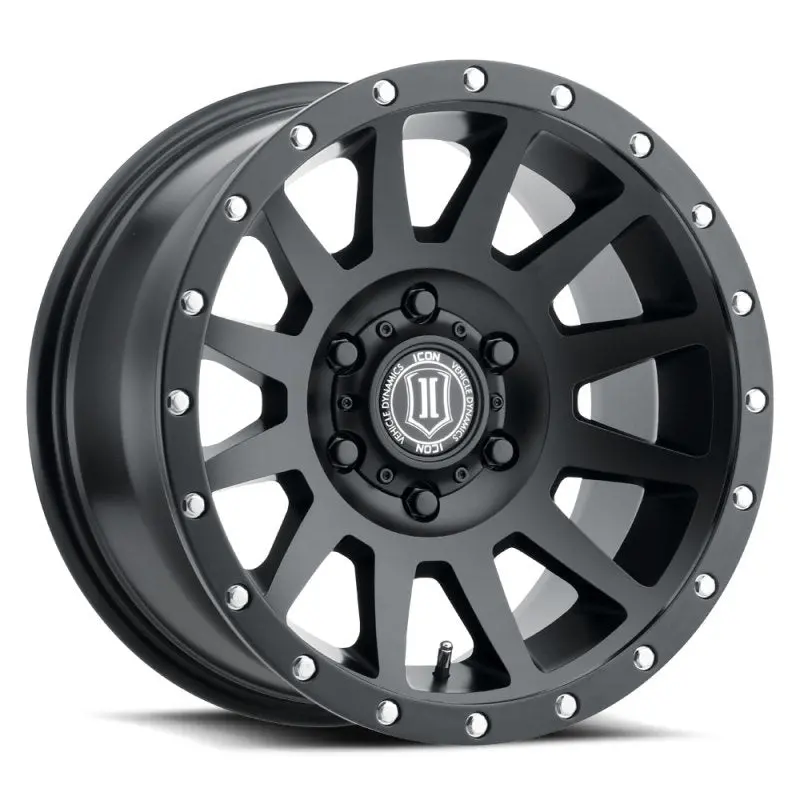 Icon Compression Forged Wheel — 17X8.5", 6X5.5", 0Mm Offset, 4.75" Backspace, 106.1Mm Bore, Satin Black Finish 1