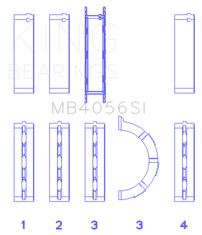 King Engine Bearings Main Bearing Set For Ford – Oversize +1.0Mm (155 Series) 2