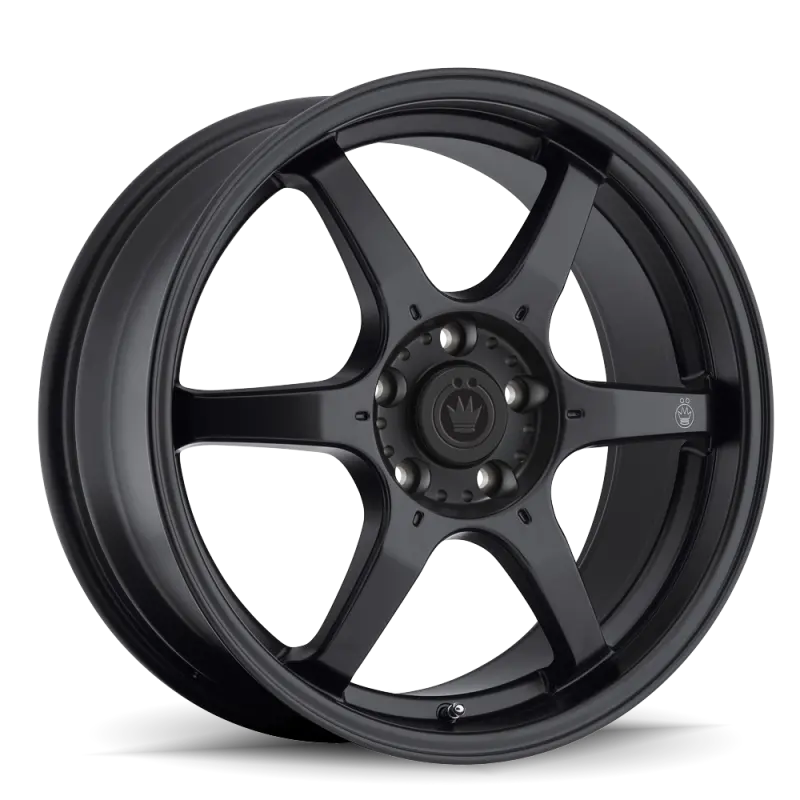 Konig Backbone Forged Alloy Wheel: 16×7, 4×100 Bolt Pattern, +40 Offset, Matte Black With Milling Logo 1