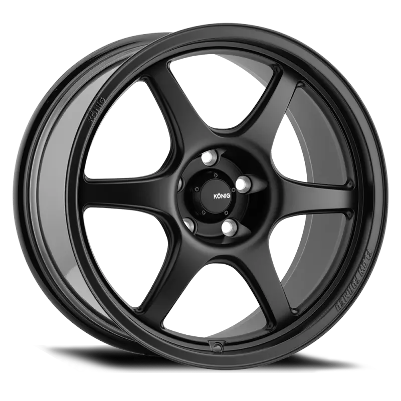 Konig Hexaform 18X8.5 Inch Matte Black Alloy Wheel - 5X114.3 Bolt Pattern, 43Mm Offset 1