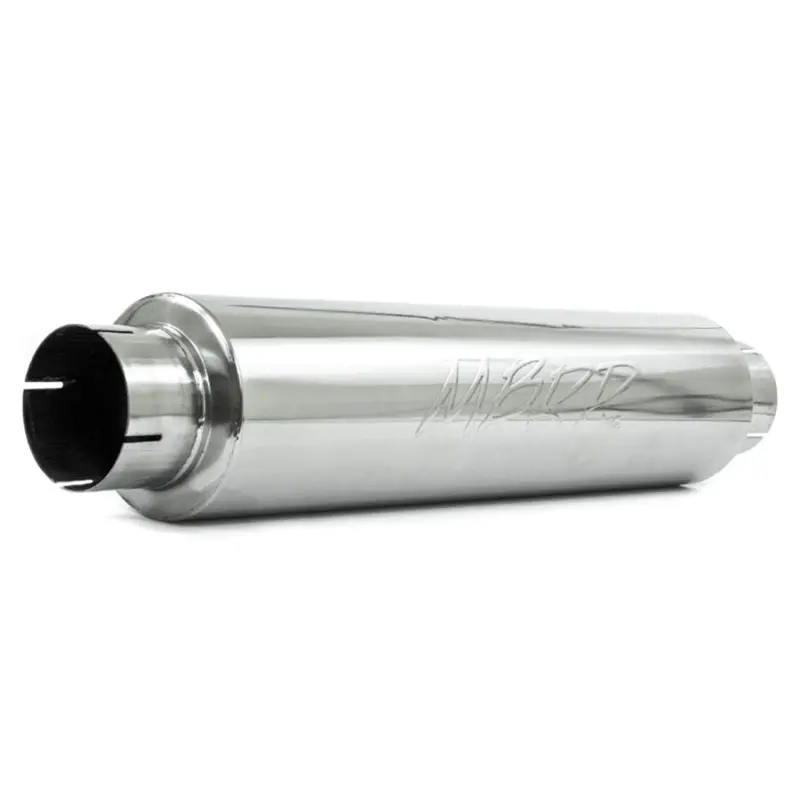 Mbrp Quiet Tone Universal Muffler — 4" Inlet/Outlet, 24" Body, 6" Diameter, T409 Stainless Steel 1