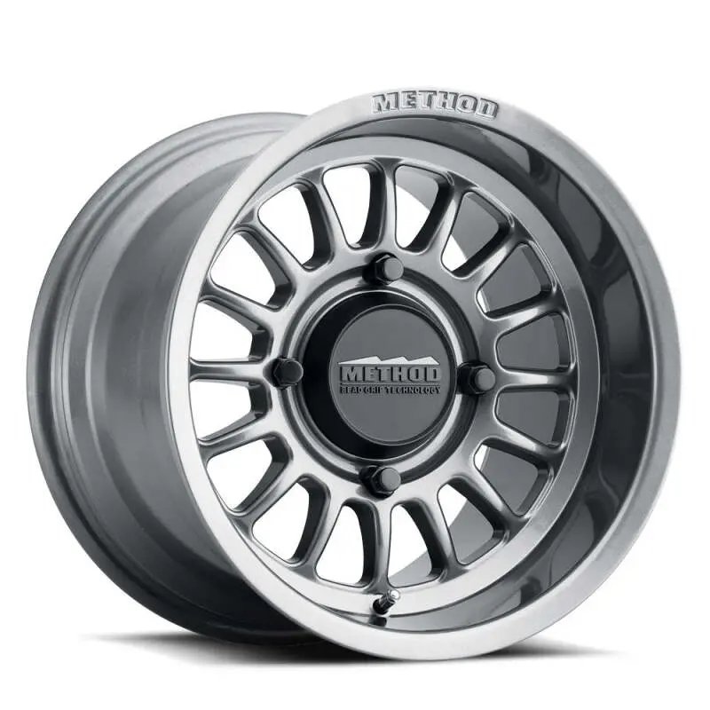 Method Mr411 Bead-Grip Off-Road Wheel – 15X7", 5+2" Backspace, 38Mm Offset, 5X4.5", 72Mm Center Bore, Gloss Titanium 1