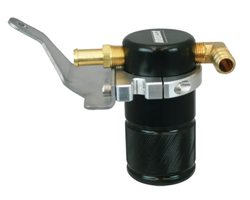 Moroso 07-11 Jeep 3.8L Jk Air/Oil Separator Catch Can - Small Body - Billet Aluminum - Black Finish 1