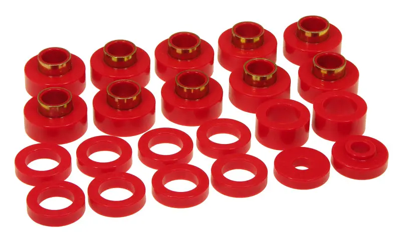 Prothane 22-Piece Red Body Mount Bushing Kit For 1980–1986 Jeep Cj5 And Cj7 1
