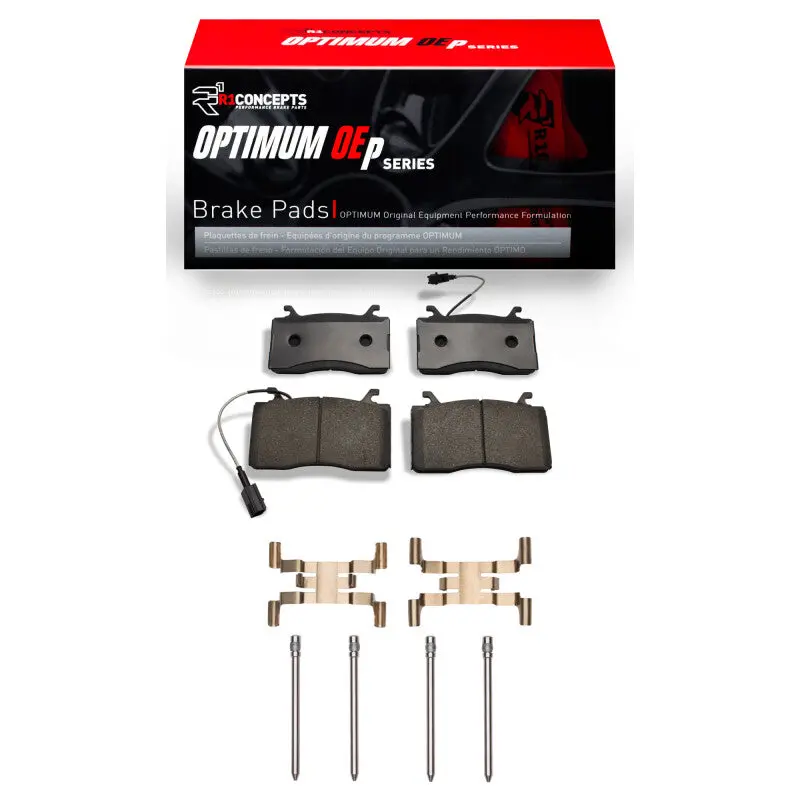 R1 Front Brake Pad & Hardware Kit For 2017–2025 Alfa Romeo Giulia (Oe-Grade Optimum Pads) 1