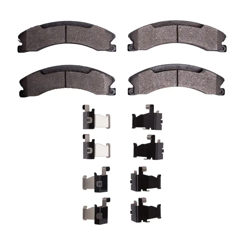 R1 Semi-Metallic Brake Pad & Hardware Kit For 2009–2024 Chevrolet Express 3500 (Front/Rear) 1