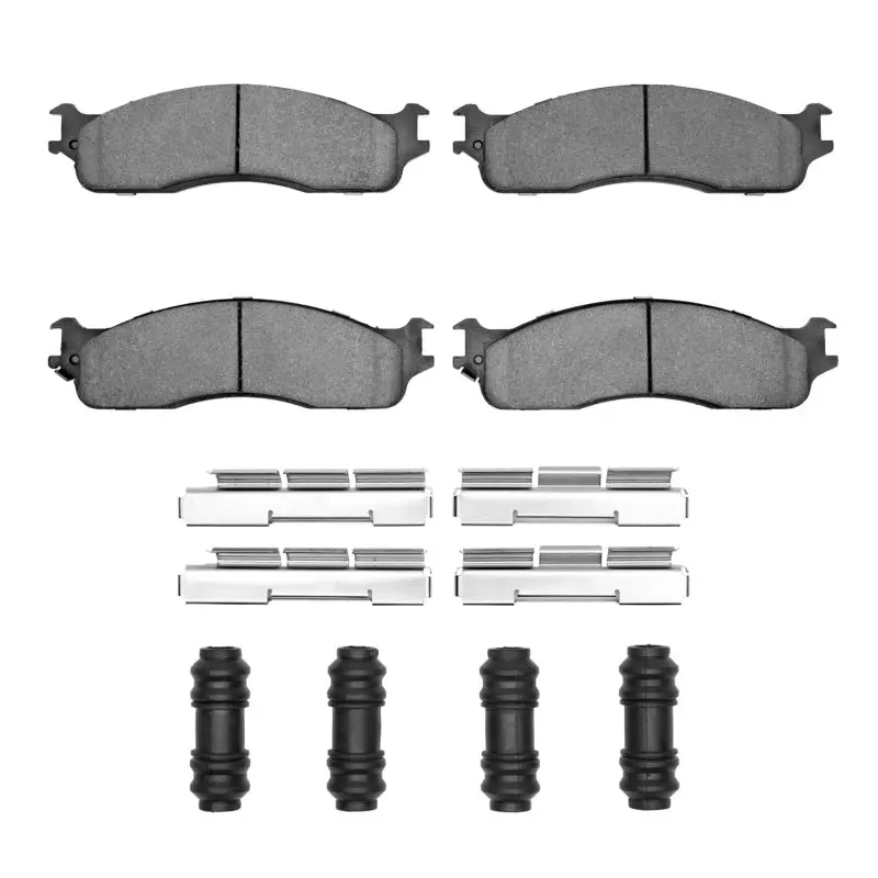 R1 Semi-Metallic Front Brake Pad & Hardware Kit For 2003–2008 Dodge Ram 1500 1