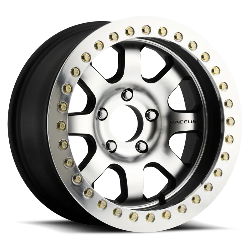 Raceline Rt260 Avenger 17X8.5In/6X139.7 Bp/-19Mm Offset/107.95Mm Bore - Black & Mach. Beadlock Wheel 1
