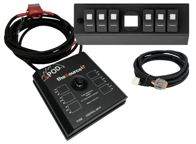Spod Sourcelt Power Distribution System For 2009–2018 Jeep Wrangler Jk – Includes Genesis Adapter & Green Led Switch Panel 1