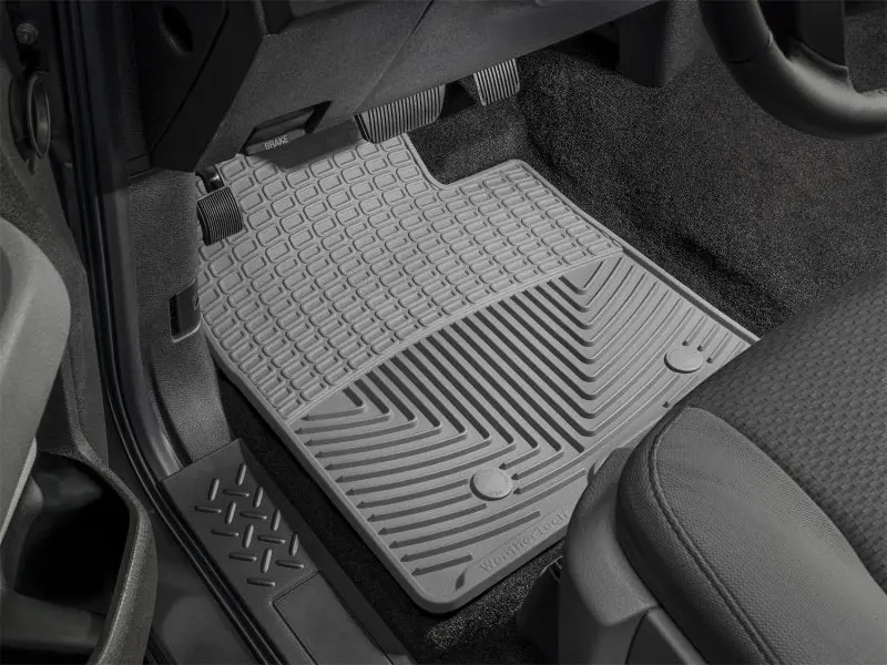 Weathertech Front Floor Mats For 2004–2007 Bmw 525I – Gray Rubber Design 1