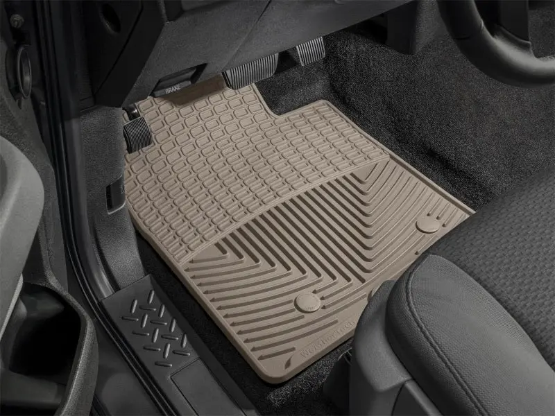 Weathertech Front Floor Mats For 2009–2011 Toyota Venza – Tan Rubber All-Weather Protection 1