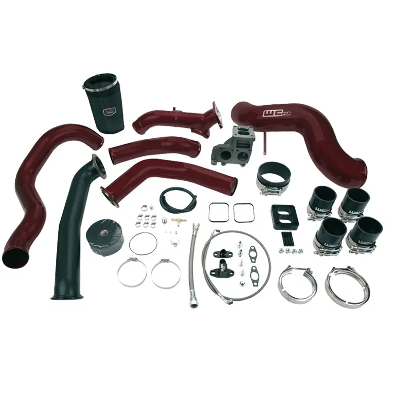 Wehrli Wcfab Grey Turbo Install Kit For 2001–2004.5 Chevrolet 6.6L Lb7 Duramax – Includes All Hardware Except Turbocharger 1