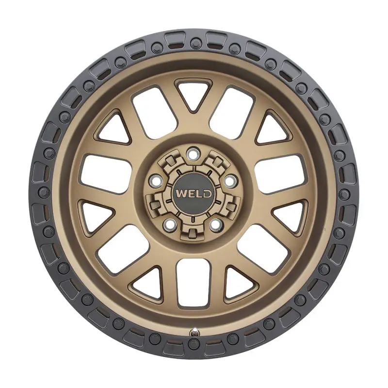 Weld Off-Road W115 Forged Aluminum Wheel – 17X9", 6X135/6X139.7Mm Bolt Pattern, Zero Offset, Satin Bronze & Black Finish 1