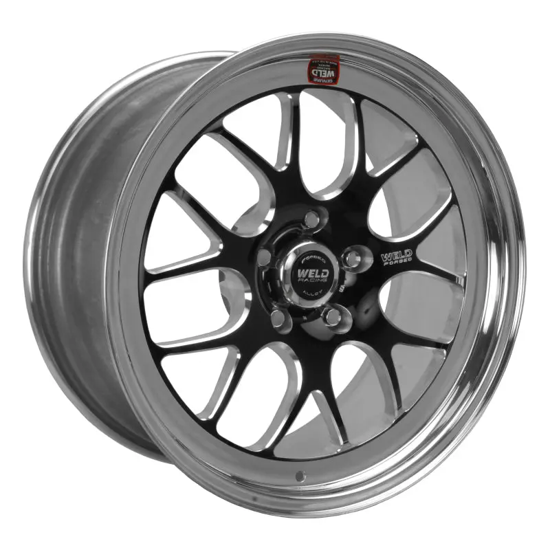 Weld S77 Forged Black Wheel – 18X10", 5X4.75" Bolt Pattern, 5.6" Backspace, High-Pad Non-Beadlock Design 1