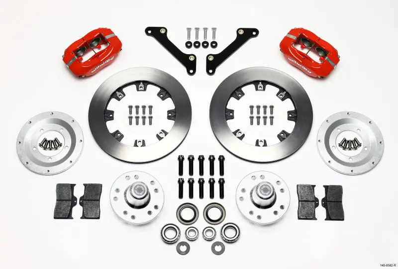 Wilwood Forged Dynalite Front Brake Kit – 12.19" Drilled Rotors, Red Calipers, Fits 1970–1978 Camaro 1
